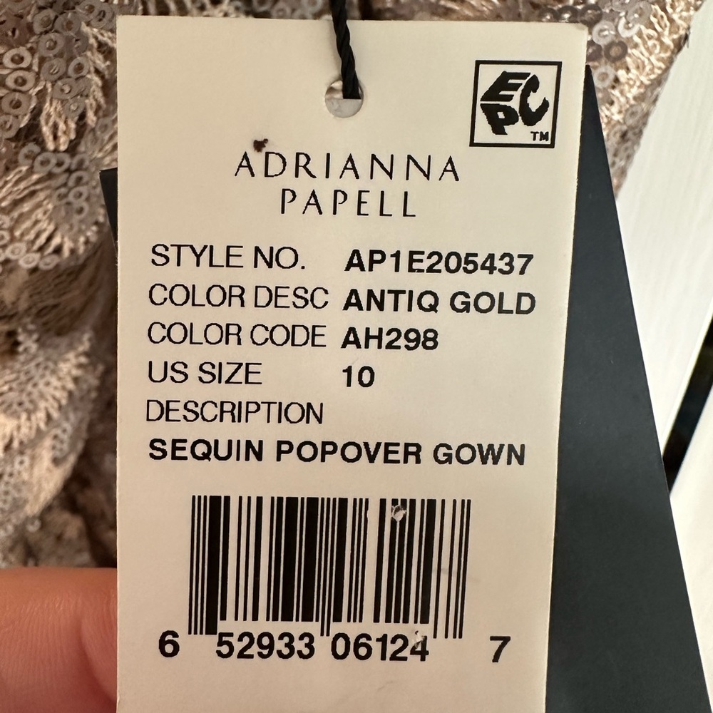 Adrianna Papell Gold Maxi Dress - Picture 9 of 12